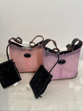 Women’s Pink Gradient mini Bag with Black Accents
